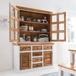 Maison Belfort Buffet Newhaven - Partiellement en manguier massif - Manguier / Blanc -Meubles de salle à manger Soldes Magasin 1000128954 200122 18404800045 MOOD DETAILS P000000001000128954 mood