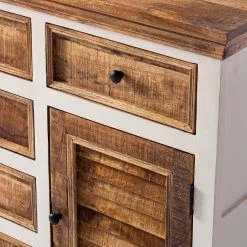 Maison Belfort Buffet Newhaven - Partiellement en manguier massif - Manguier / Blanc -Meubles de salle à manger Soldes Magasin 1000128954 200122 18404800050 DETAILS P000000001000128954