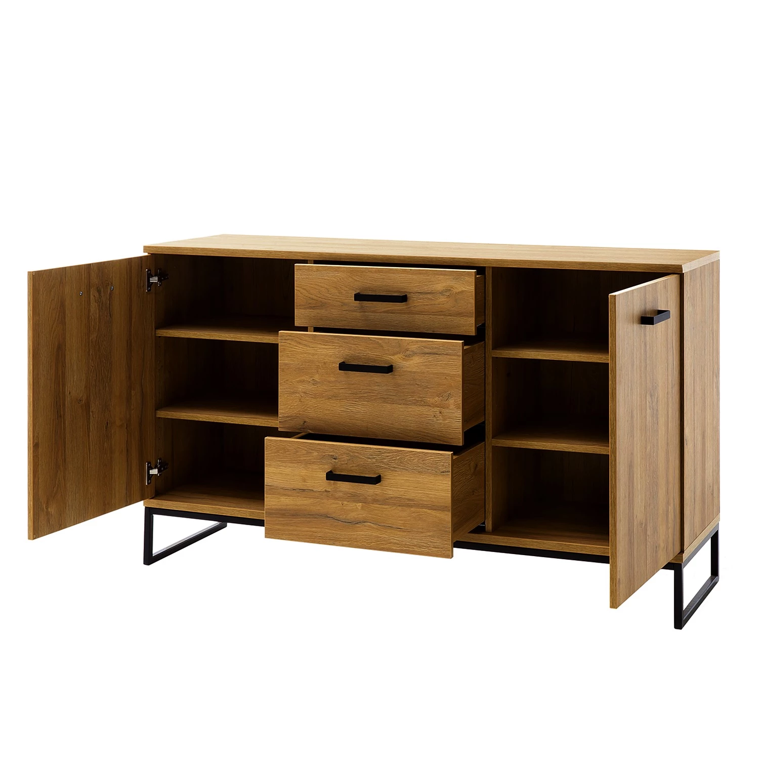 Red Living Commode Krokby II - Imitation chêne Grandson / Noir 3 Red Living Commode Krokby II - Imitation chêne Grandson / Noir – Image 3