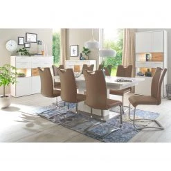 Loftscape Chaises cantilever Anamela II (lot de 2) - Cuir véritable - Marron -Meubles de salle à manger Soldes Magasin 1000129675 180906 07255119 MOOD GALLERYIMAGES P000000001000129675 mood