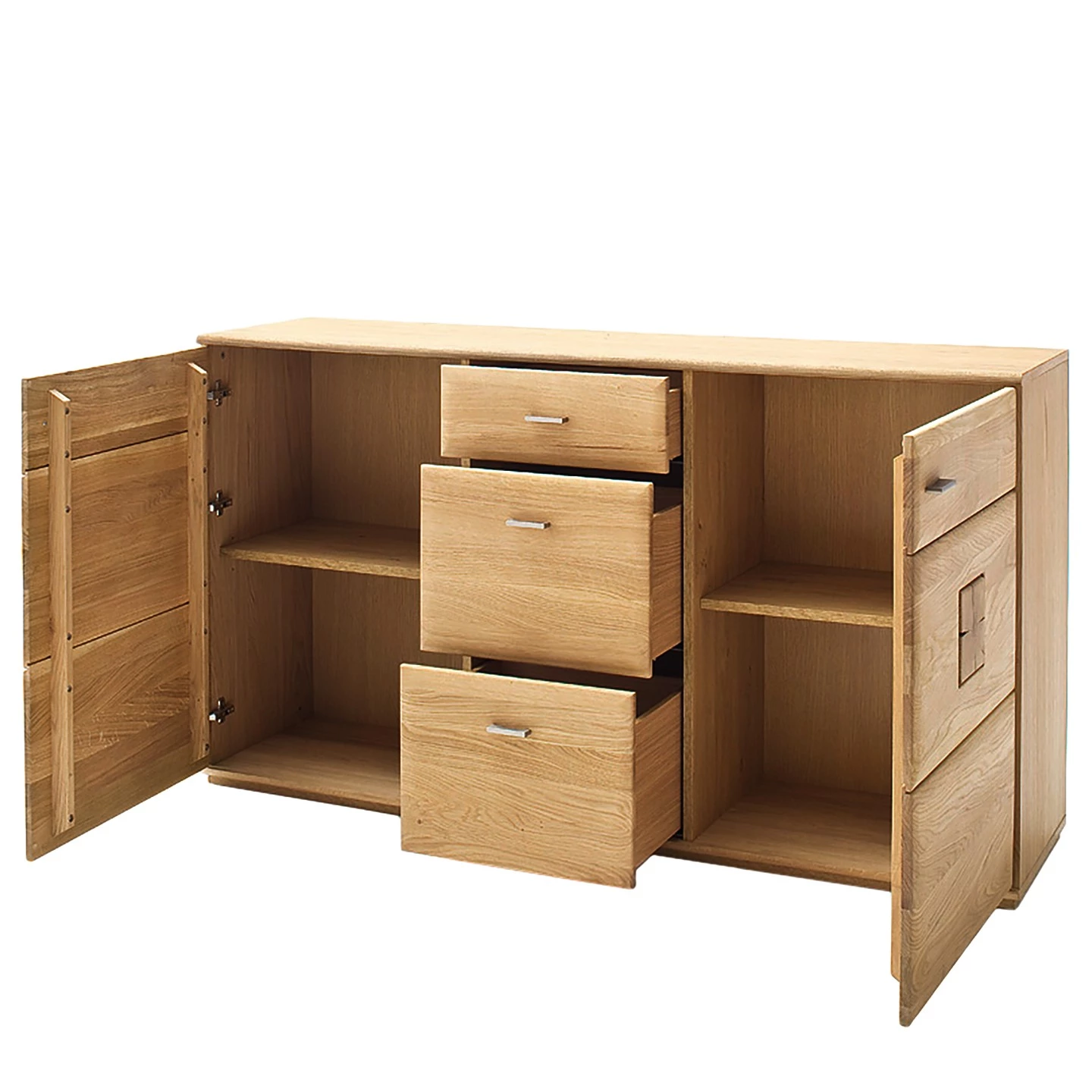 Naturoo Buffet Vilela - Partiellement en chêne massif - Chêne Bianco / Imitation chêne Bianco 3 Naturoo Buffet Vilela - Partiellement en chêne massif - Chêne Bianco / Imitation chêne Bianco – Image 3