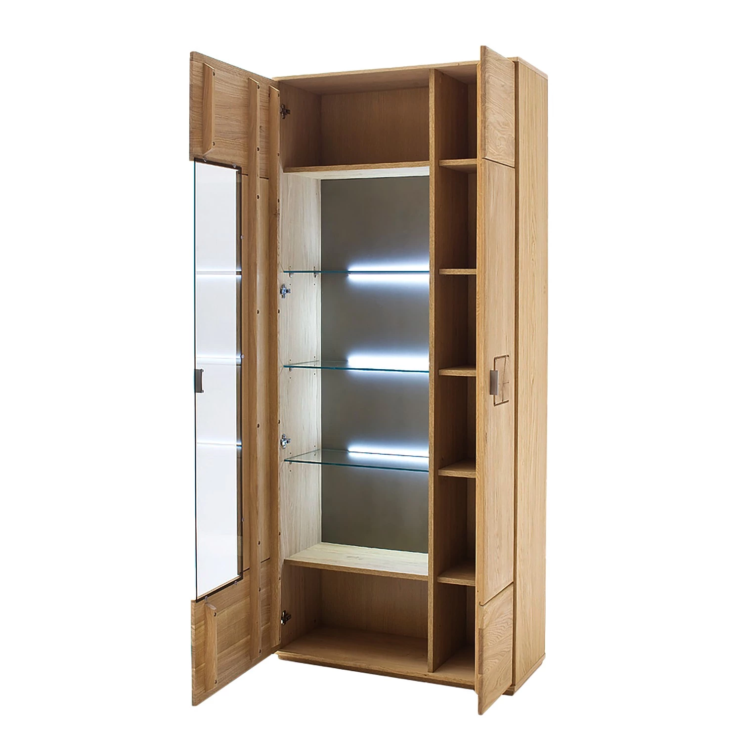 Naturoo Vitrine Vilela - Partiellement en chêne massif - Chêne Bianco / Imitation chêne Bianco 3 Naturoo Vitrine Vilela - Partiellement en chêne massif - Chêne Bianco / Imitation chêne Bianco – Image 3