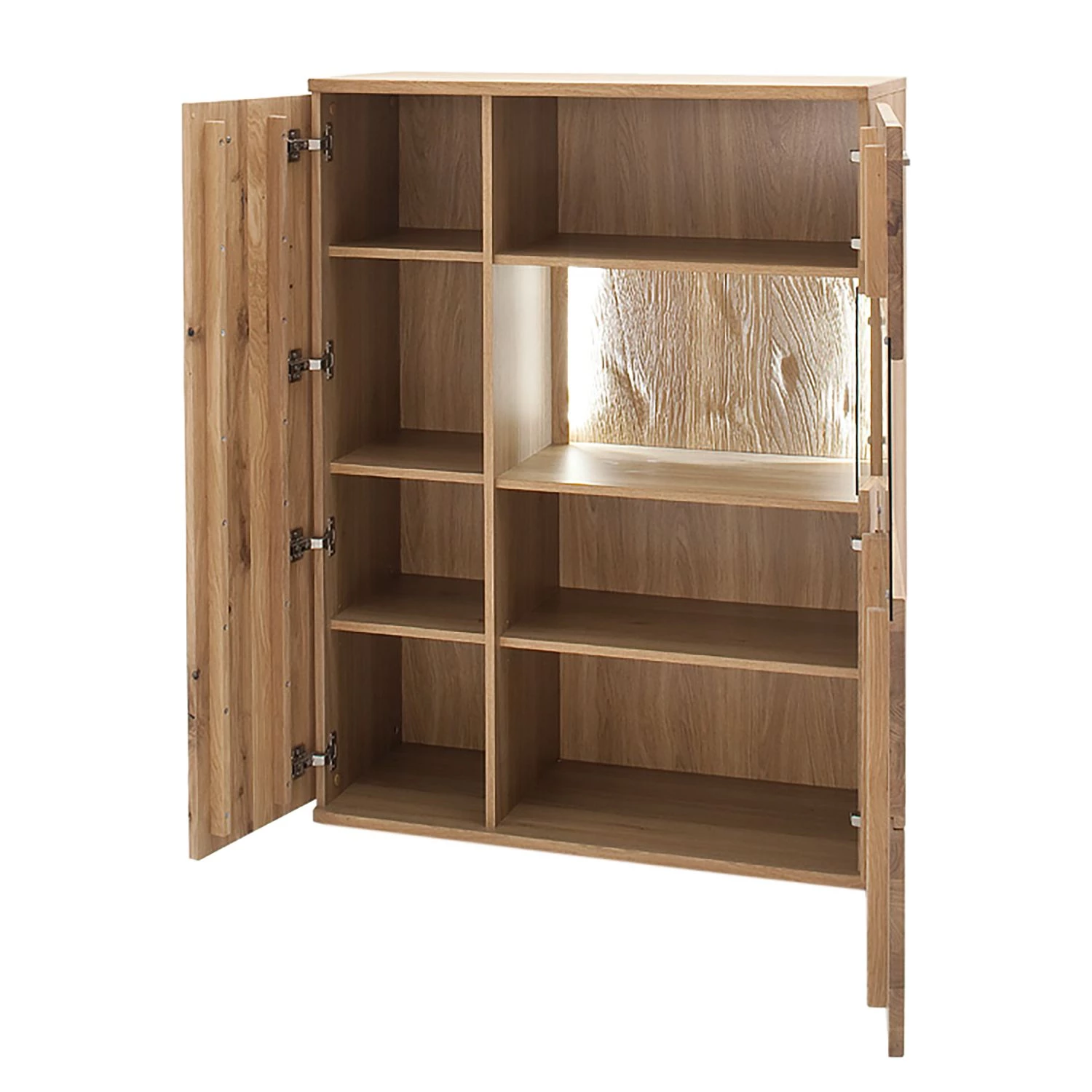 Naturoo Buffet haut Ristiina II - Partiellement en chêne massif - Chêne Bianco / Imitation chêne Bianco - Porte en verre à droite 3 Naturoo Buffet haut Ristiina II - Partiellement en chêne massif - Chêne Bianco / Imitation chêne Bianco - Porte en verre à droite – Image 3