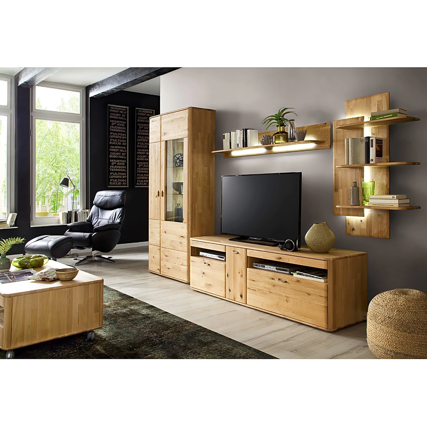 Naturoo Étagère suspendue Forge - Chêne massif - Chêne Bianco 2 Naturoo Étagère suspendue Forge - Chêne massif - Chêne Bianco – Image 2