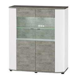 Fredriks Vitrine Karlsburg II - Blanc / Imitation béton