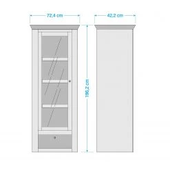 Fredriks Vitrine Lorida I - Imitation pin blanc / Imitation chêne 5 Fredriks Vitrine Lorida I - Imitation pin blanc / Imitation chêne -Meubles de salle à manger Soldes Magasin 1000135248 191023 08592400035 SKETCH DETAILS P000000001000135248 sketch