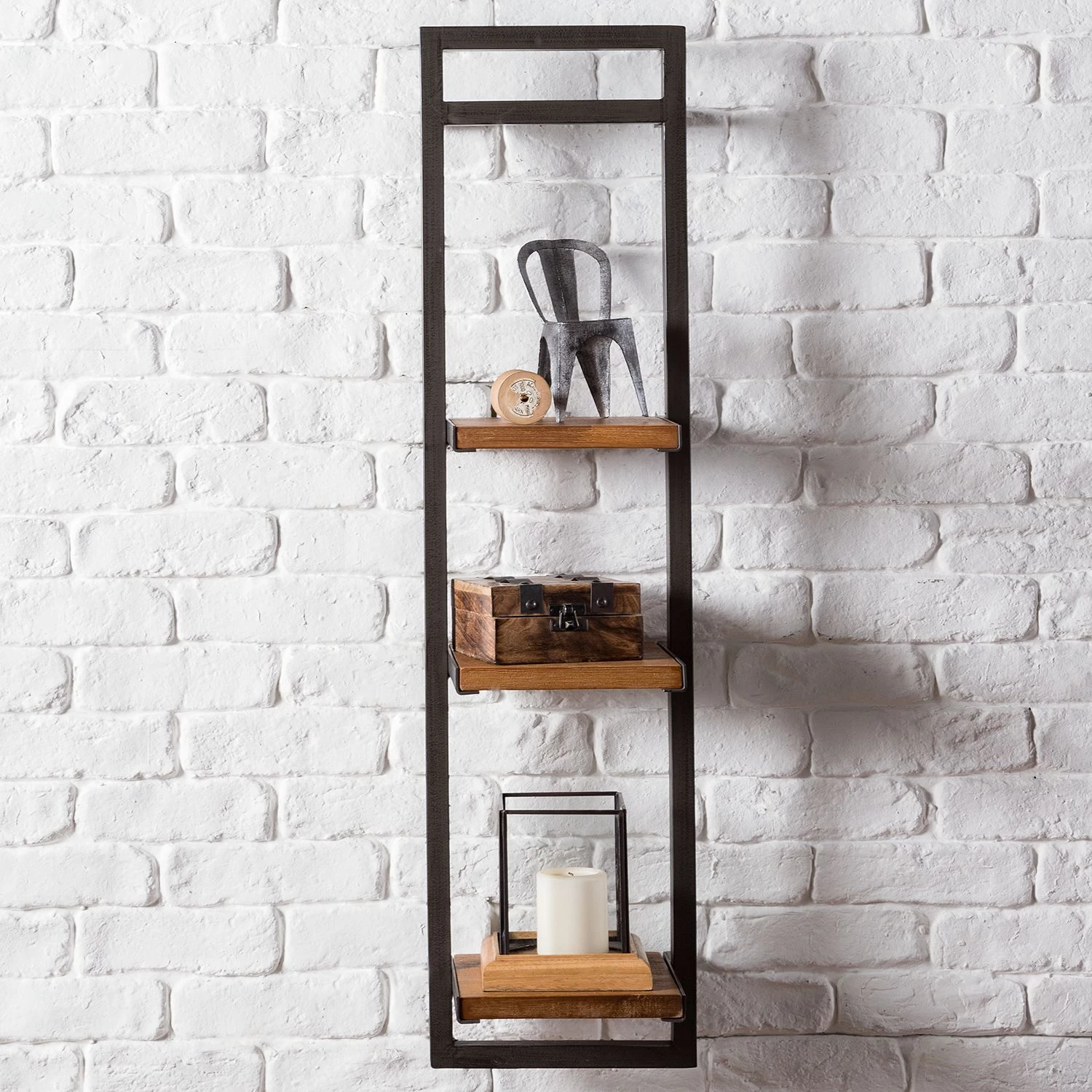 Ars manufacti Étagères murales Manchester (3 éléments) - Acacia massif / Métal - Acacia / Anthracite 8 Ars manufacti Étagères murales Manchester (3 éléments) - Acacia massif / Métal - Acacia / Anthracite – Image 8