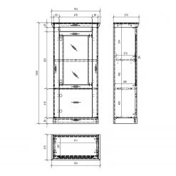 Ridgevalley Buffet haut Lewk I - Imitation pin blanc / Imitation pin 13 Ridgevalley Buffet haut Lewk I - Imitation pin blanc / Imitation pin -Meubles de salle à manger Soldes Magasin 1000136061 181219 14223600010 GALLERYIMAGES P000000001000136061