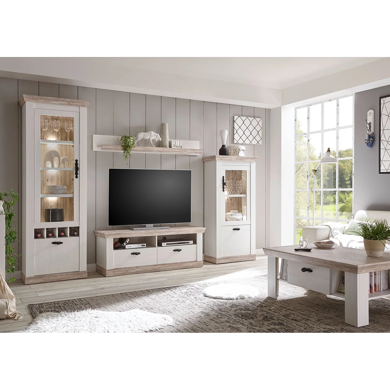 Ridgevalley Étagère murale Lewk - Imitation pin blanc / Imitation pin 3 Ridgevalley Étagère murale Lewk - Imitation pin blanc / Imitation pin – Image 3