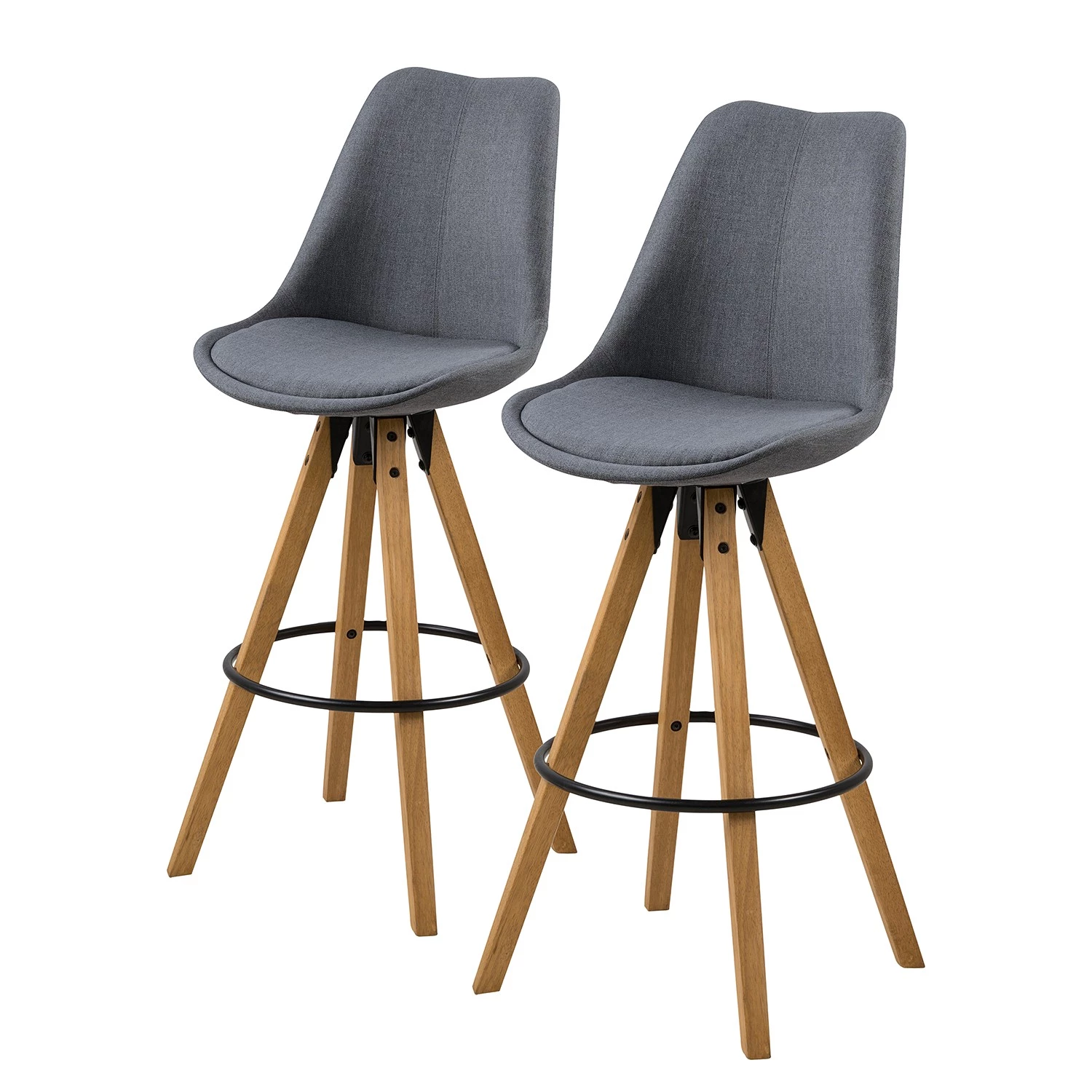 Mørteens Chaises de bar Aledas II - Gris - Lot de 2 1 Mørteens Chaises de bar Aledas II - Gris - Lot de 2