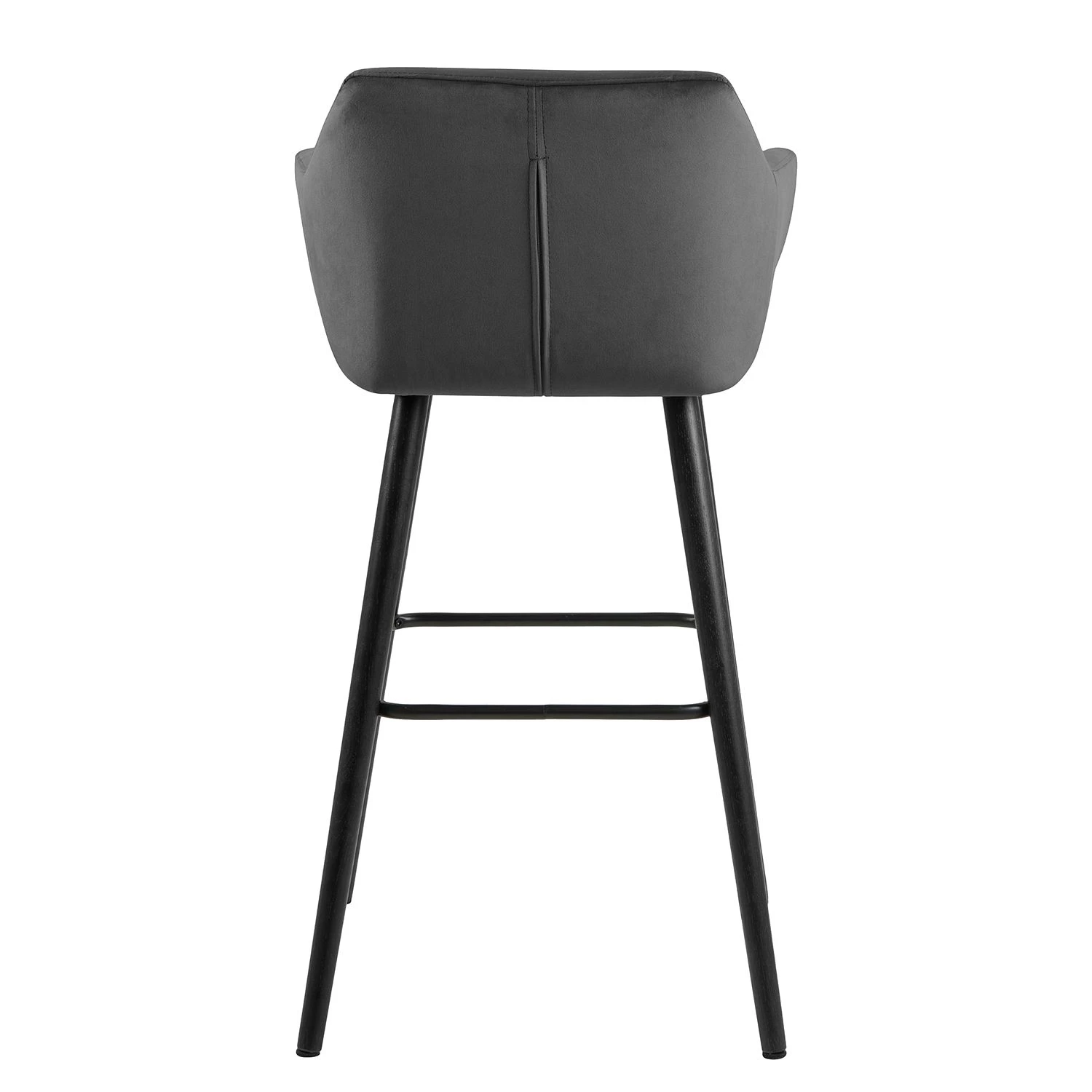 Mørteens Chaises de bar Nicholas III - Velours / Chêne massif - Noir - Gris foncé - Lot de 2 5 Mørteens Chaises de bar Nicholas III - Velours / Chêne massif - Noir - Gris foncé - Lot de 2 – Image 5