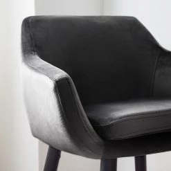 Mørteens Chaises de bar Nicholas III - Velours / Chêne massif - Noir - Gris foncé - Lot de 2 23 Mørteens Chaises de bar Nicholas III - Velours / Chêne massif - Noir - Gris foncé - Lot de 2 -Meubles de salle à manger Soldes Magasin 1000138436 200814 08201700020 DETAILS P000000001000138436