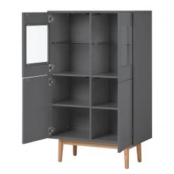 Mørteens Buffet haut Lindholm II - Partiellement en chêne massif - Gris -Meubles de salle à manger Soldes Magasin 1000139416 190116 09553500017 GALLERYIMAGES P000000001000139416