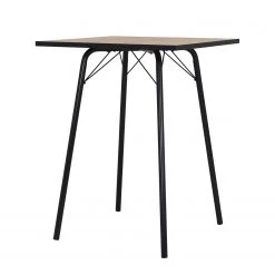 Tenzo Table à Flow II - Métal - Noir / Chêne