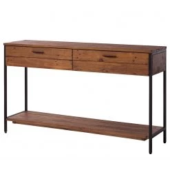 Ars manufacti Console Grasby - Pin massif / Métal - Pin / Noir