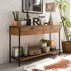 Ars manufacti Console Grasby - Pin massif / Métal - Pin / Noir 14 Ars manufacti Console Grasby - Pin massif / Métal - Pin / Noir -Meubles de salle à manger Soldes Magasin 1000147156 190730 13021900009 MOOD DETAILS P000000001000147156 mood