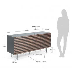 Norrwood Enfilade Kipra - Noyer contreplaqué - Graphite 9 Norrwood Enfilade Kipra - Noyer contreplaqué - Graphite -Meubles de salle à manger Soldes Magasin 1000150226 181214 16440300080 GALLERYIMAGES P000000001000150226