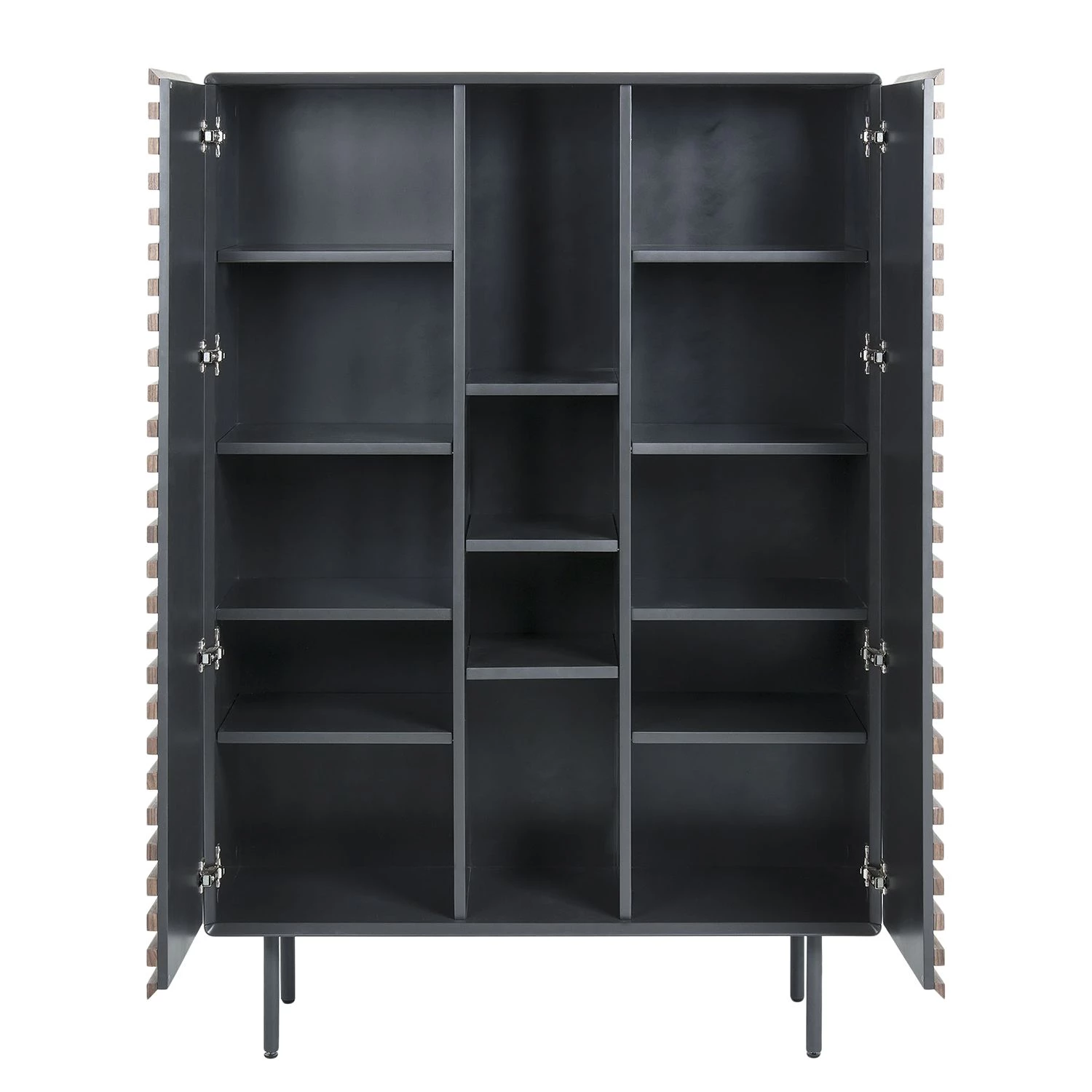 Norrwood Buffet haut Kipra - Noyer contreplaqué - Graphite 6 Norrwood Buffet haut Kipra - Noyer contreplaqué - Graphite – Image 6