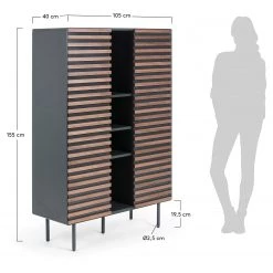 Norrwood Buffet haut Kipra - Noyer contreplaqué - Graphite 16 Norrwood Buffet haut Kipra - Noyer contreplaqué - Graphite -Meubles de salle à manger Soldes Magasin 1000150233 181214 16440300089 GALLERYIMAGES P000000001000150233