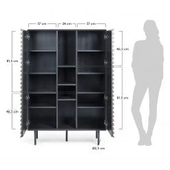 Norrwood Buffet haut Kipra - Noyer contreplaqué - Graphite 17 Norrwood Buffet haut Kipra - Noyer contreplaqué - Graphite -Meubles de salle à manger Soldes Magasin 1000150233 181214 16440300090 GALLERYIMAGES P000000001000150233