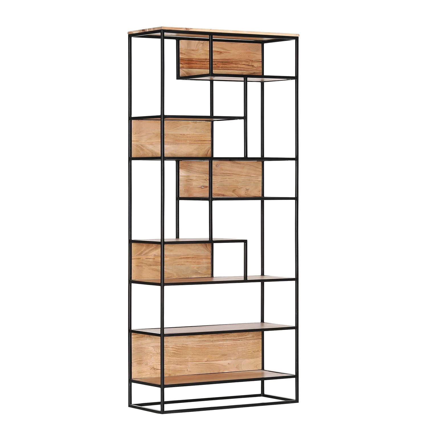 Red Living Étagère Mello - Acacia massif - Acacia naturel / Noir 1 Red Living Étagère Mello - Acacia massif - Acacia naturel / Noir