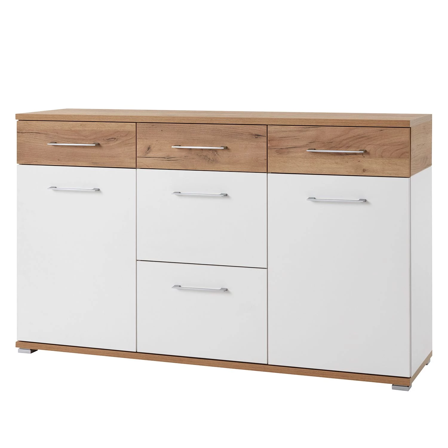 Germania Buffet Nerola - Blanc / Imitation chêne de Navarre 1 Germania Buffet Nerola - Blanc / Imitation chêne de Navarre