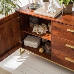 Jack & Alice Buffet Loga - Acacia massif / Fer - Acacia brun 30 Jack & Alice Buffet Loga - Acacia massif / Fer - Acacia brun -Meubles de salle à manger Soldes Magasin 1000153425 190925 06220300016 DETAILS P000000001000153425