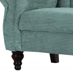 Red Living Banquette Picos (2 places) - Velours côtelé / Pin massif - Bleu Gris -Meubles de salle à manger Soldes Magasin 1000155624 190214 14431000140 GALLERYIMAGES P000000001000155624