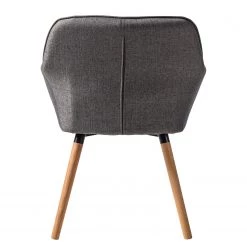 Mørteens Chaise à accoudoirs Lontras - Tissu / Chêne massif - Gris / Chêne -Meubles de salle à manger Soldes Magasin 1000159236 210323 15220601473 DETAILS P000000001000159236
