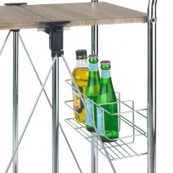 WENKO Desserte Liky - Marron / Chrome -Meubles de salle à manger Soldes Magasin 1000160240 190215 07293200004 GALLERYIMAGES P000000001000160240