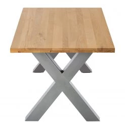 Ars manufacti Table Woodha X - Hêtre - Largeur : 160 cm - Sans rallonge - Argenté -Meubles de salle à manger Soldes Magasin 1000162667 190809 06334800988 DETAILS P000000001000162667