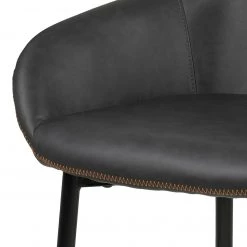 Ars manufacti Chaises à accoudoirs Kia (lot de 2) - Imitation cuir / Métal - Gris foncé / Noir 17 Ars manufacti Chaises à accoudoirs Kia (lot de 2) - Imitation cuir / Métal - Gris foncé / Noir -Meubles de salle à manger Soldes Magasin 1000163190 190315 15245400047 GALLERYIMAGES P000000001000163190