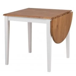 Ridgevalley Table Badra - Hévéa massif - Blanc / Hévéa massif - Largeur : 115 cm