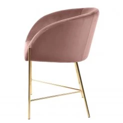 Jack & Alice Chaise à accoudoirs Norwen II - Velours/ Métal - Rose vieilli -Meubles de salle à manger Soldes Magasin 1000163212 190315 15250400181 GALLERYIMAGES P000000001000163212