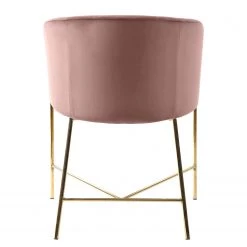 Jack & Alice Chaise à accoudoirs Norwen II - Velours/ Métal - Rose vieilli -Meubles de salle à manger Soldes Magasin 1000163212 190315 15250400183 GALLERYIMAGES P000000001000163212