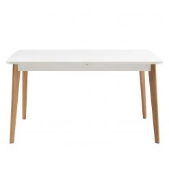 Norrwood Table extensible Gyland - Blanc matt / Imitation chêne Riviera -Meubles de salle à manger Soldes Magasin 1000164008 190307 08392200059 GALLERYIMAGES P000000001000164008