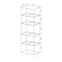 Norrwood Vitrine colonne Gyland - Blanc matt / Imitation chêne Riviera 15 Norrwood Vitrine colonne Gyland - Blanc matt / Imitation chêne Riviera -Meubles de salle à manger Soldes Magasin 1000164010 190307 08392300073 GALLERYIMAGES P000000001000164010