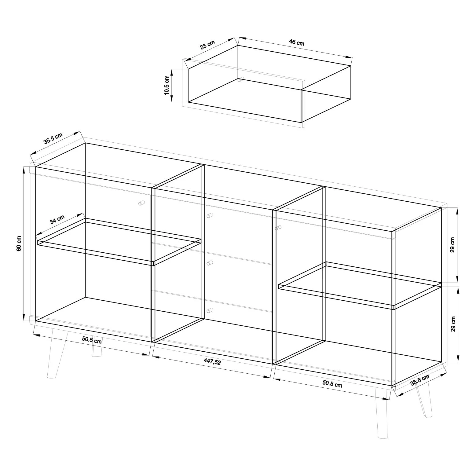 Norrwood Enfilade Gyland - Blanc matt / Imitation chêne Riviera 11 Norrwood Enfilade Gyland - Blanc matt / Imitation chêne Riviera – Image 11
