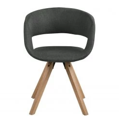 Mørteens Chaise à accoudoirs Buggio - Tissu / Hévéa massif - Tissu Cors: Gris foncé - 1 chaise -Meubles de salle à manger Soldes Magasin 1000164524 190315 07573200002 GALLERYIMAGES P000000001000164524