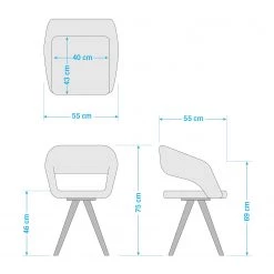 Mørteens Chaise à accoudoirs Buggio - Tissu / Hévéa massif - Tissu Cors: Gris foncé - 1 chaise -Meubles de salle à manger Soldes Magasin 1000164524 220915 500 SKETCH DETAILS P000000001000164524 sketch