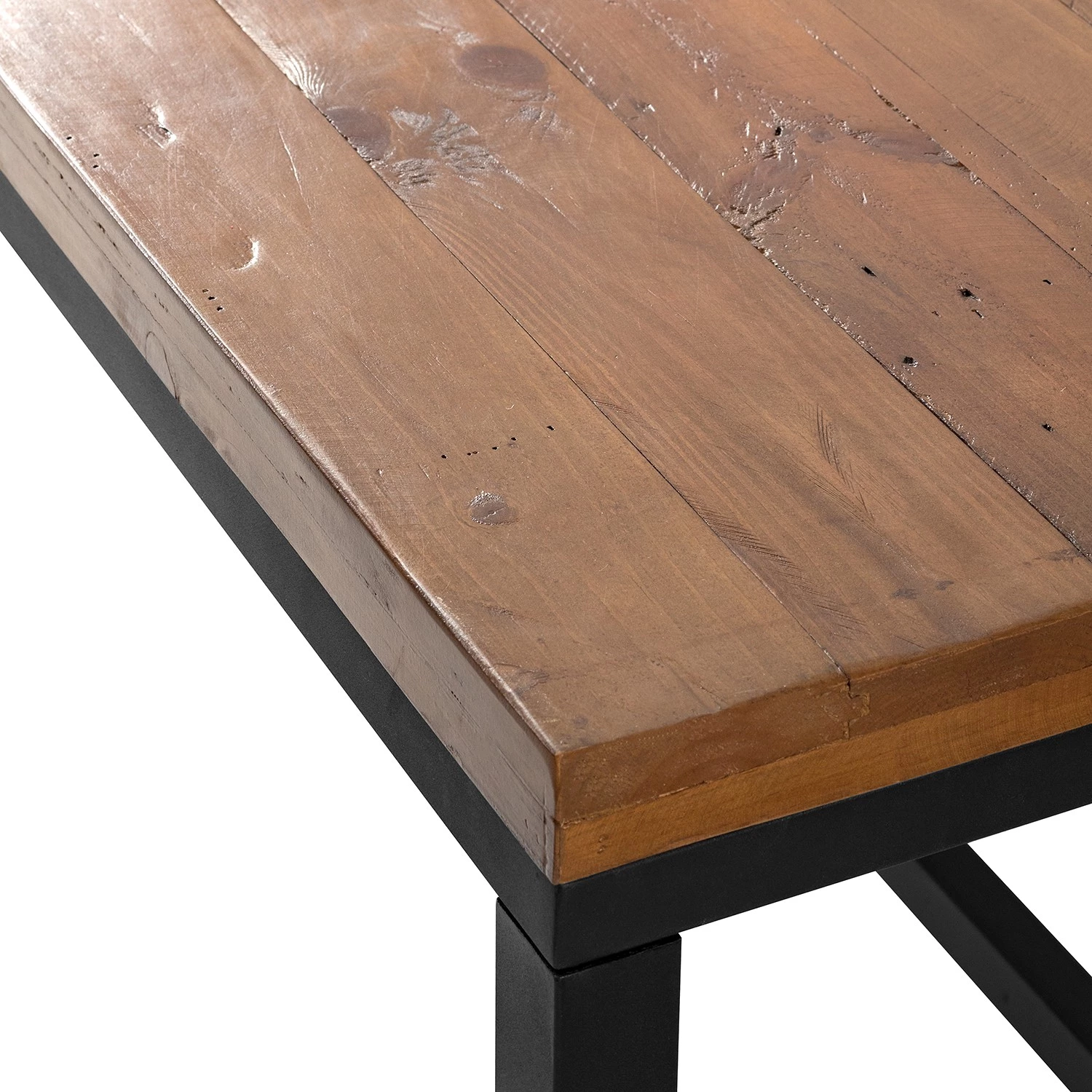 Ars manufacti Table Grasby II - Pin recyclé / Métal - Pin foncé / Noir 6 Ars manufacti Table Grasby II - Pin recyclé / Métal - Pin foncé / Noir – Image 6