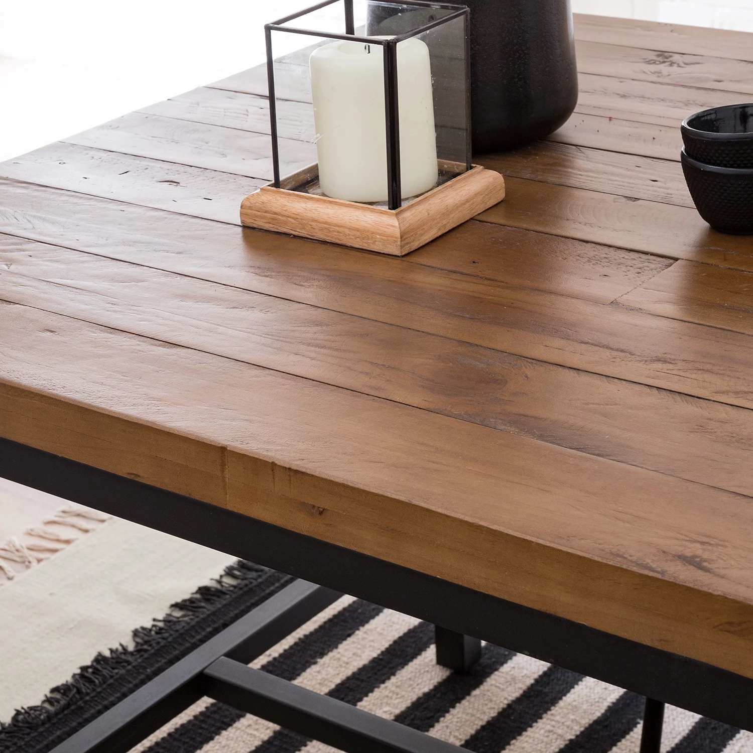 Ars manufacti Table Grasby II - Pin recyclé / Métal - Pin foncé / Noir 9 Ars manufacti Table Grasby II - Pin recyclé / Métal - Pin foncé / Noir – Image 9