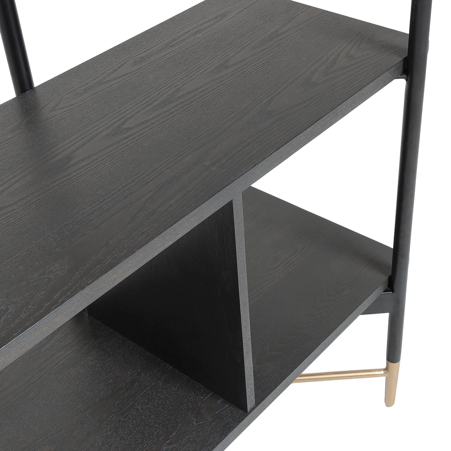 Jack & Alice Étagère Cabral - Frêne noir / Doré 3 Jack & Alice Étagère Cabral - Frêne noir / Doré – Image 3