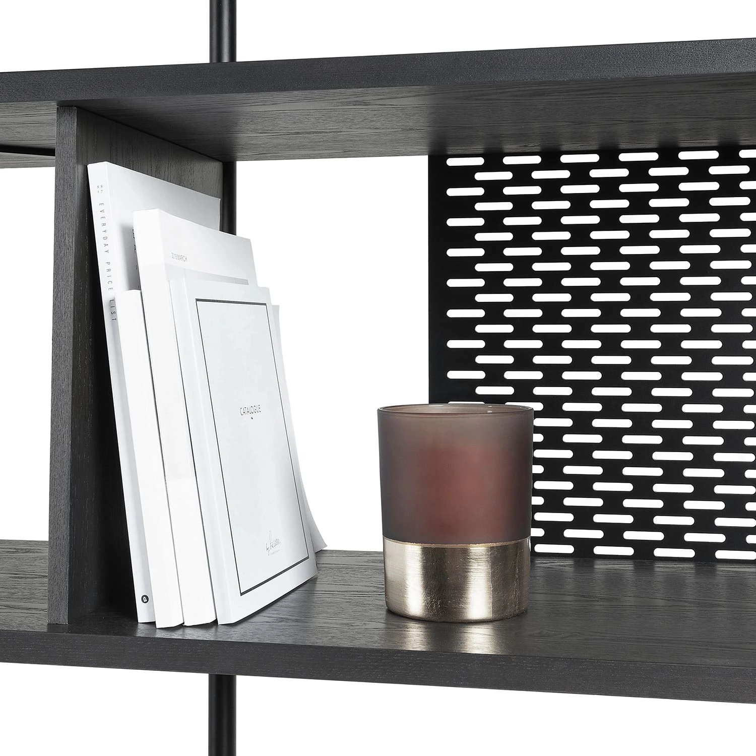 Jack & Alice Étagère Cabral - Frêne noir / Doré 4 Jack & Alice Étagère Cabral - Frêne noir / Doré – Image 4