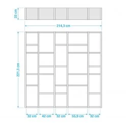 Loftscape Bibliothèque Emporior IV - Imitation chêne de Sonoma - Largeur : 214 cm 7 Loftscape Bibliothèque Emporior IV - Imitation chêne de Sonoma - Largeur : 214 cm -Meubles de salle à manger Soldes Magasin 1000167461 190507 15565300010 GALLERYIMAGES P000000001000167461