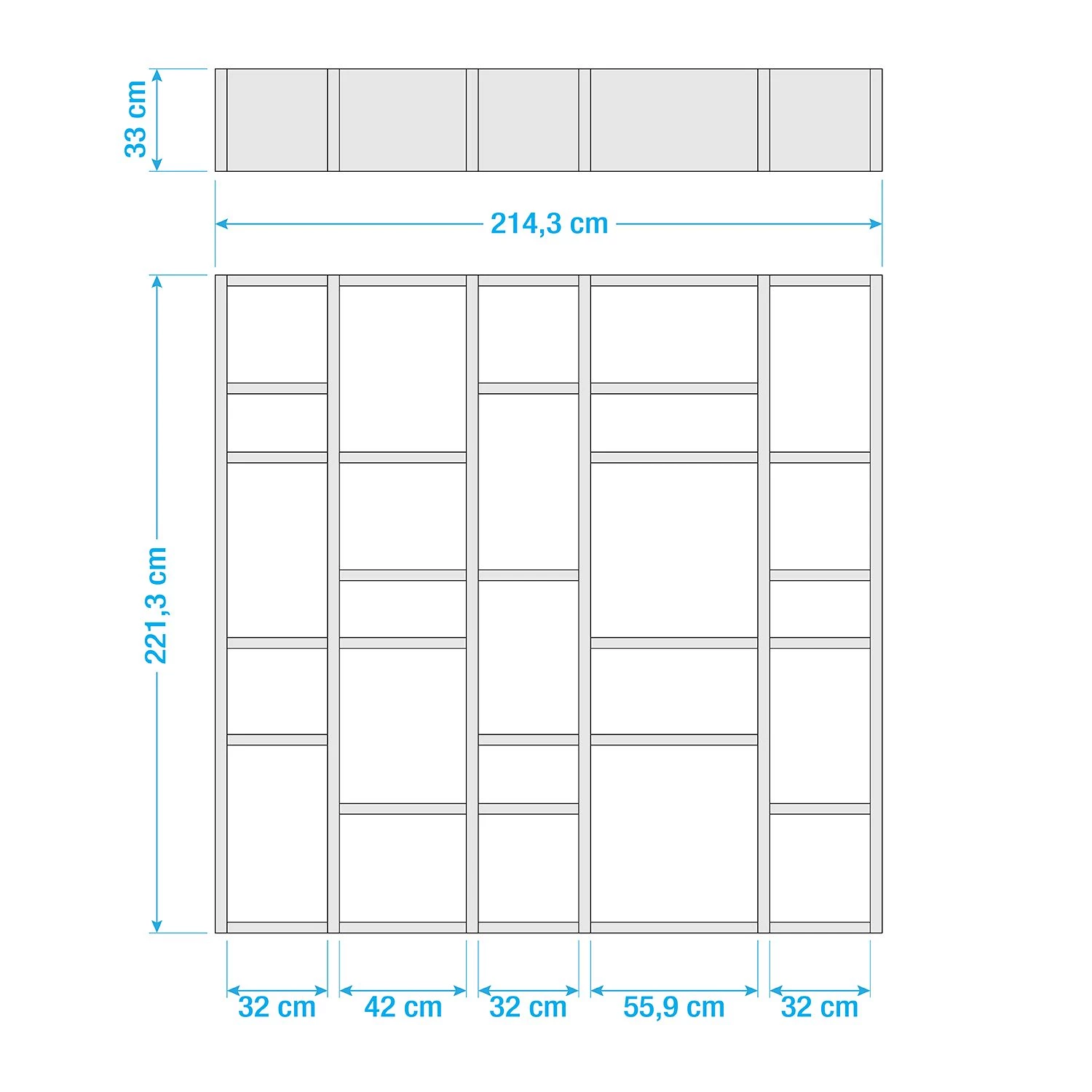 Loftscape Bibliothèque Emporior IV - Imitation chêne de Sonoma - Largeur : 214 cm 4 Loftscape Bibliothèque Emporior IV - Imitation chêne de Sonoma - Largeur : 214 cm – Image 4