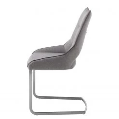 Fredriks Chaises cantilever Nidri (lot de 2) - Tissage à plat / Acier inoxydable - Gris clair -Meubles de salle à manger Soldes Magasin 1000169167 191009 12154000014 DETAILS P000000001000169167