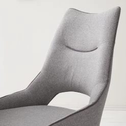 Fredriks Chaises cantilever Nidri (lot de 2) - Tissage à plat / Acier inoxydable - Gris clair -Meubles de salle à manger Soldes Magasin 1000169167 191009 12154100019 DETAILS P000000001000169167