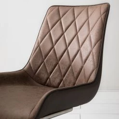 Fredriks Chaises cantilever Saval III (lot de 2) - Imitation cuir / Acier inoxydable - Marron vintage -Meubles de salle à manger Soldes Magasin 1000169676 191002 12143700018 DETAILS P000000001000169676