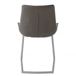 Fredriks Chaises cantilever Saval III (lot de 2) - Imitation cuir / Acier inoxydable - Marron vintage -Meubles de salle à manger Soldes Magasin 1000169676 191004 07033300024 DETAILS P000000001000169676